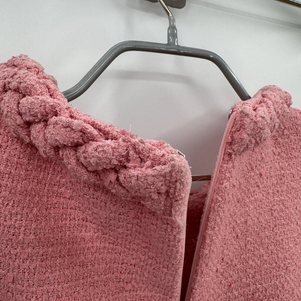 Tuckernuck Blush Peony Tweed Jackie Dress sz M Shift Mini Business Career NWT** - Picture 11 of 12